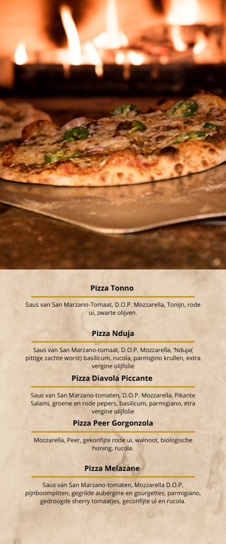 Pizza smaken bij Gusto Della Casa Winssen